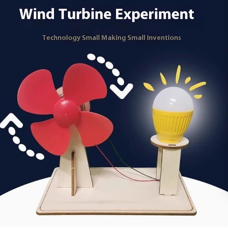 Model Kit Fantasy - DIY Drewniana Turbina Wiatrowa Model Zabawka